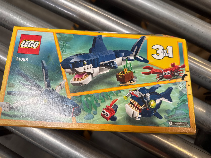 Photo 1 of LEGO Creator 3 in 1 Deep Sea Creatures, Transforms from Shark and Crab to Squid to Angler Fish, Sea Animal Toys, Gifts for 7 Plus Year Old Girls and Boys, 31088