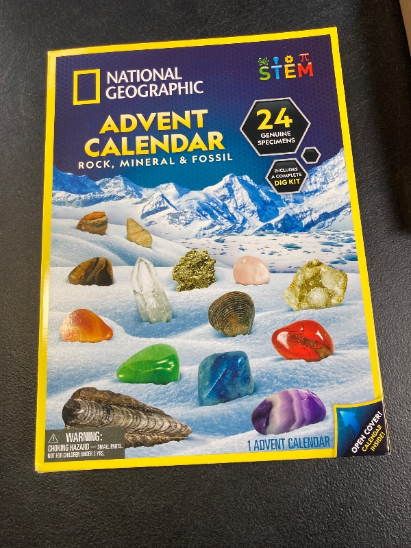 Photo 2 of NATIONAL GEOGRAPHIC Rock Collection Advent Calendar 2024 - Advent Calendar for Kids with 24 Gemstones, Minerals & Fossils for Kids, Complete Gem & Fossil Collection Christmas Countdown Calendar