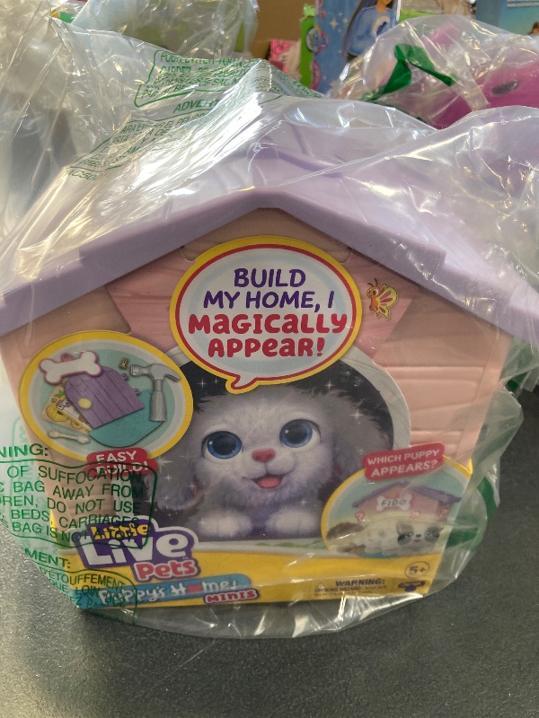 Photo 2 of Little Live Pets My Puppy's Home Minis - Pink & Purple Home | Plush Toy & Kennel Playset. Build Your Puppy's Home, Name Your Puppy & Surprise! Puppy Appears! Which Puppy Will You Get? Easy Build DIY