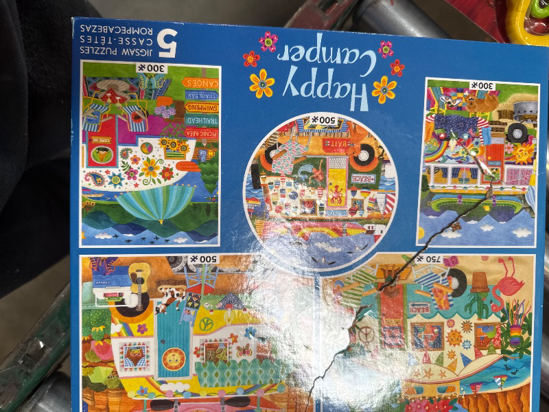 Photo 2 of Ceaco - 5 in 1 Multipack - Happy Camper - (2) 300 Piece, (2) 500 Piece, (1) 750 Piece Jigsaw Puzzles