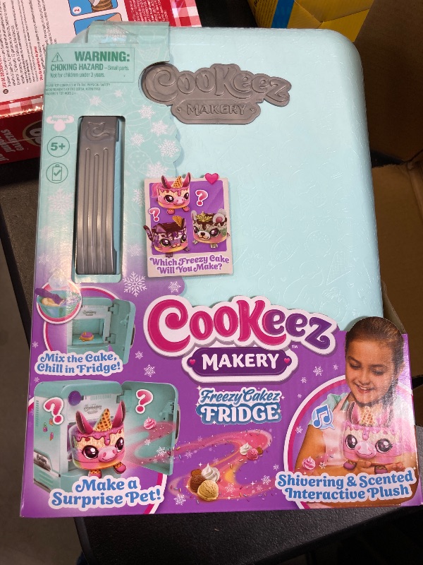 Photo 2 of Cookeez Makery Freezy Cakez. Mix & Decorate Your Plush Best Friend! Place Your Cake Mix in The Freeze and Be Amazed When A Scented, Shivering, Interactive Plush Friend Comes Out. Styles May Vary