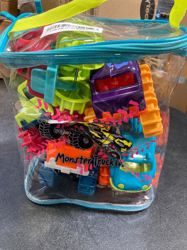 Photo 1 of Battat – Plastic Toy Cars – 6-Pack & Storage Bag – Colorful Toddler Trucks – Easy To Clean – 2 Years + – Mini Monster Trucks