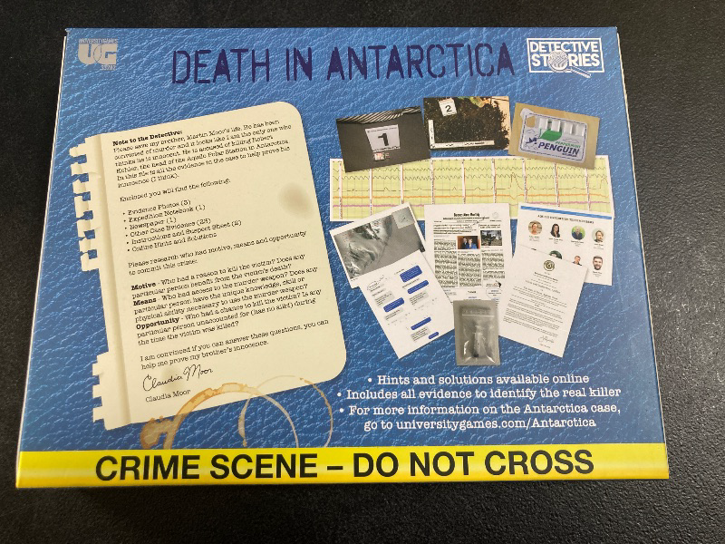 Photo 3 of Murder Mystery Party, Death in Antarctica, Case File Game for 1+ Players, Ages 14 and Up