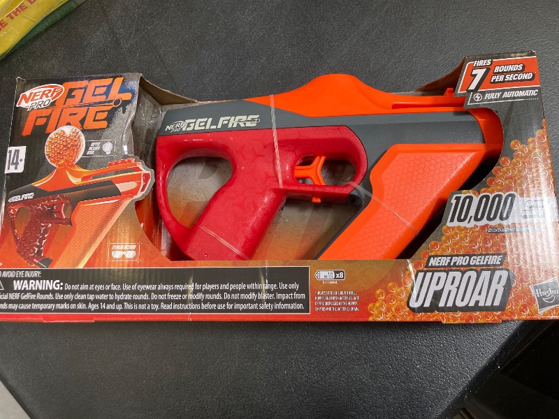 Photo 1 of Nerf Pro Gelfire Uproar Full Auto Blaster, 150 FPS, 10,000 Gelfire Rounds, 400 Round Hopper, Eyewear, Ages 14+