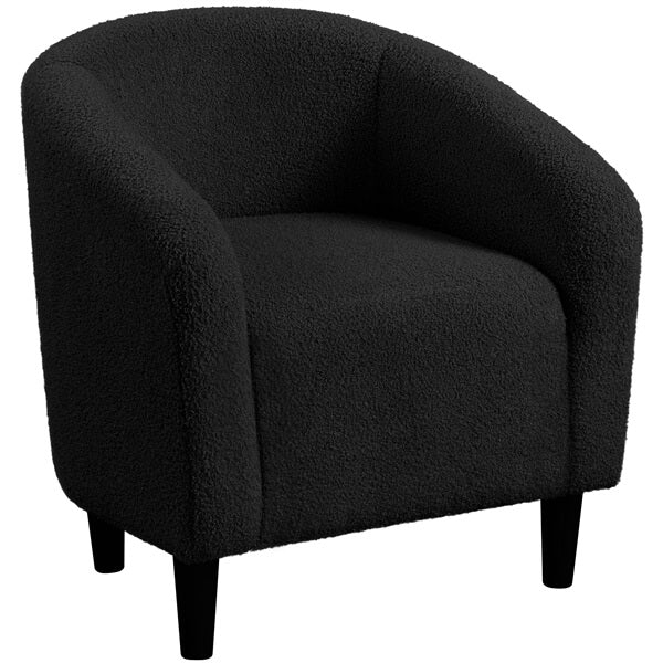 Photo 1 of Yaheetech Upholstered Corduroy Club Chair Accent Chair for Living Room Bedroom Black