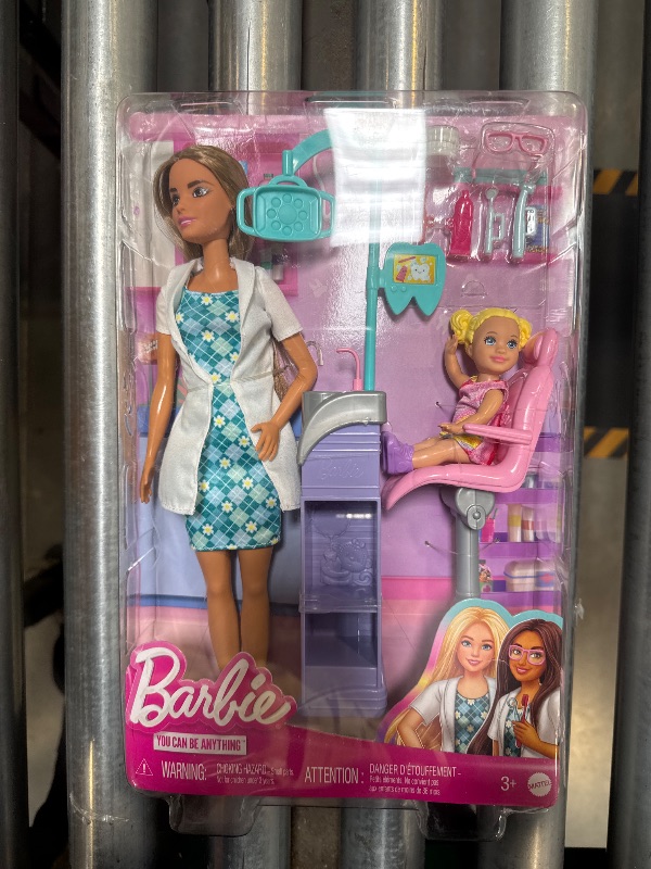 Photo 2 of Barbie Careers Playset, Dentist with Blonde Doctor Fashion Doll, Toddler Small Doll, Furniture & Accessories