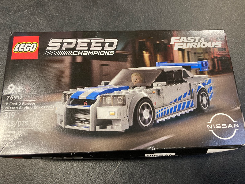 Photo 2 of LEGO Speed Champions 2 Fast 2 Furious Nissan Skyline GT-R (R34), Race Car Toy Model Building Kit, Collectible with Racer Minifigure, 2023 Set for Kids, Boys and Girls Ages 9 and Up 