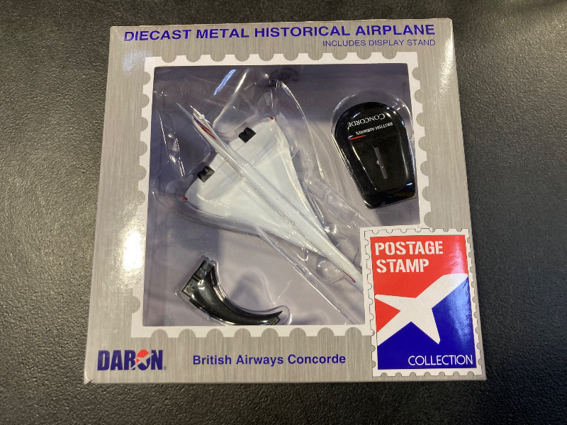 Photo 2 of Daron Worldwide Trading Postage Stamp British Airways Concorde Vehicle (1/350 Scale), White and black