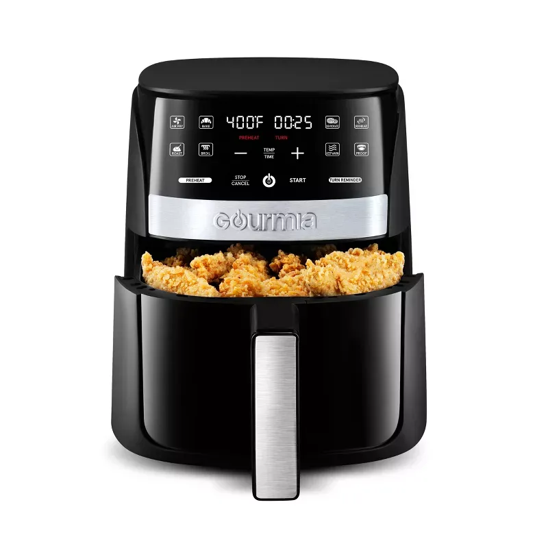 Photo 1 of Gourmia 3qt Digital Window Air Fryer with 8 Presets & Guided Cooking: 1200W, Dishwasher-Safe Parts
