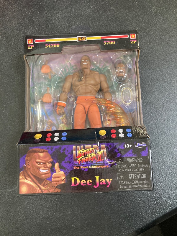 Photo 2 of Jada Toys – Street Fighter II Dee Jay Action Figure Wave 3 – 1:12 Scale, 6" Tall, Interchangeable Heads, Hands & Accessories