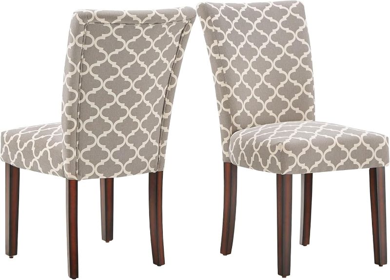 Photo 1 of Home Creek 2-Piece Starlite Moroccan Upholstered Parsons Wooden Dining Chair