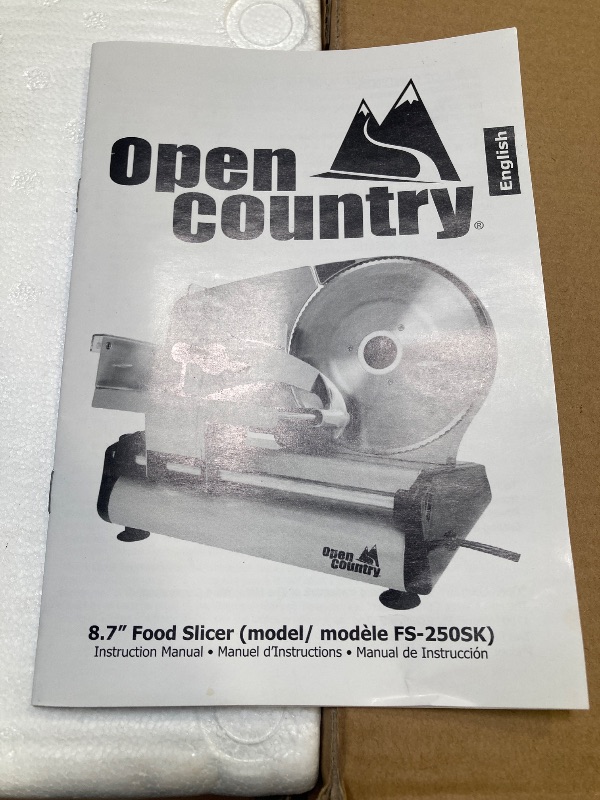 Photo 2 of Open Country Food Slicer 180W with 8" Blade