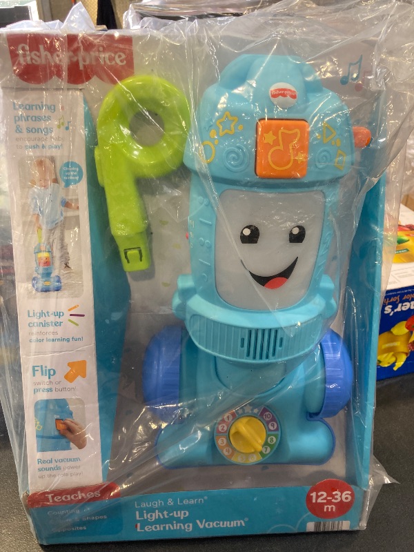 Photo 2 of Fisher-Price Toddler Toy Laugh & Learn Light-Up Learning Vacuum Musical Push Along for Pretend Play Infants Ages 1+ Years?