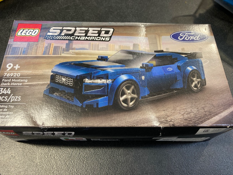 Photo 2 of LEGO Speed Champions Ford Mustang Dark Horse Sports Car Toy, Buildable Ford Mustang Toy for Kids, Blue Toy Car Model Set, Gift Idea for Boys and Girls Aged 9 Years Old and Up