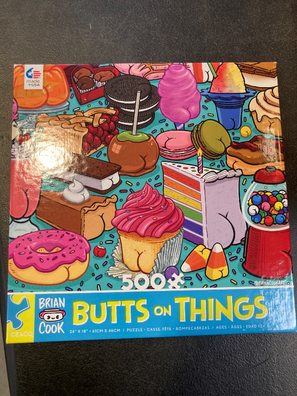 Photo 1 of Ceaco - Brian Cook - Butts on Things - Sweet Cheeks - 500 Piece Jigsaw Puzzle
