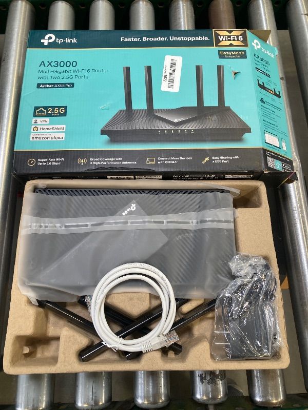 Photo 3 of TP-Link AX3000 WiFi 6 Router – 802.11ax Wireless Router, Gigabit, Dual Band Internet Router, VPN Router, OneMesh Compatible (Archer AX55)