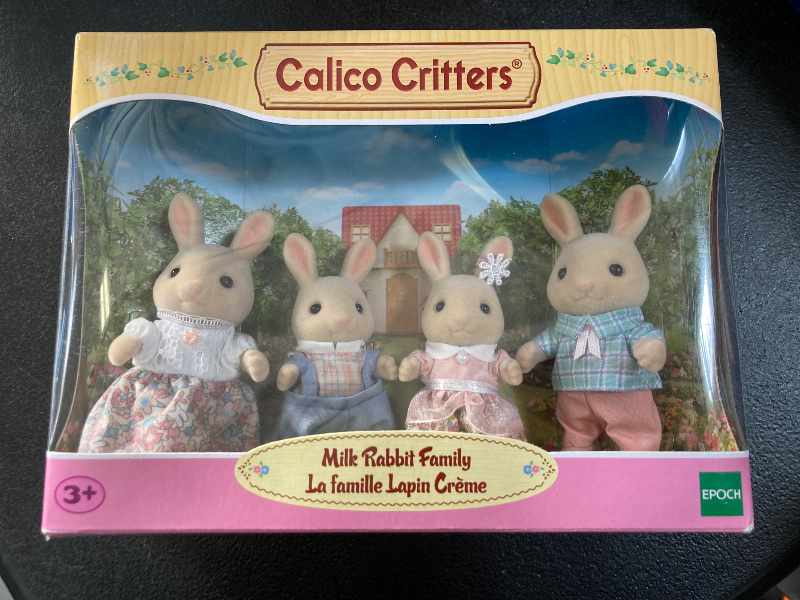 Photo 2 of Calico Critters Milk Rabbit Family - Set of 4 Collectible Doll Figures for Children Ages 3+