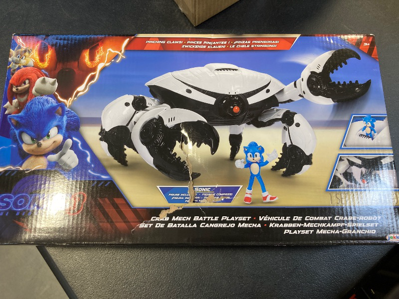 Photo 2 of Sonic The Hedgehog Sonic 3 Movie Toys Crab Mech Pinching Claws Playset with 2.5 Inch Sonic Action Figure Officially Licensed 3 Movie Playset Toys for Kids