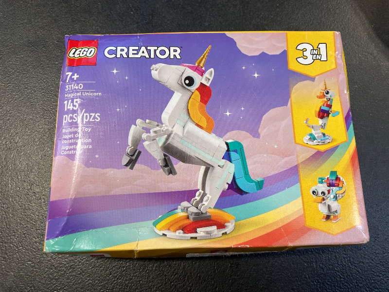 Photo 2 of LEGO Creator Magical Unicorn Plastic Multicolored 145 pc