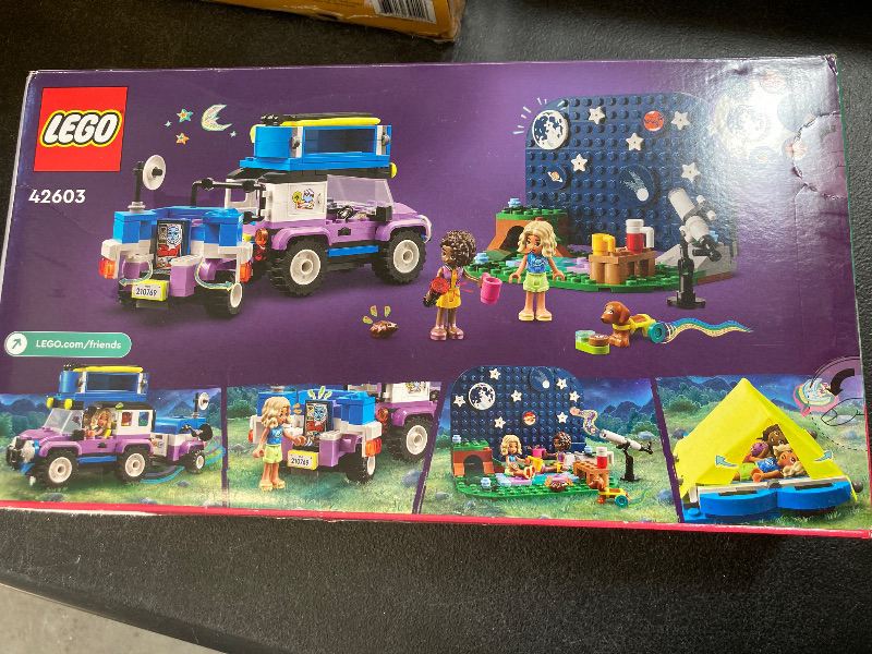 Photo 2 of LEGO Friends Stargazing Camping Vehicle Adventure Toy, Includes 2 Mini-Dolls, Camping Trailer, Telescope Toy, and a Dog Figure, Science Toy Gift Idea for Girls, Boys and Kids Ages 7 and Up, 42603