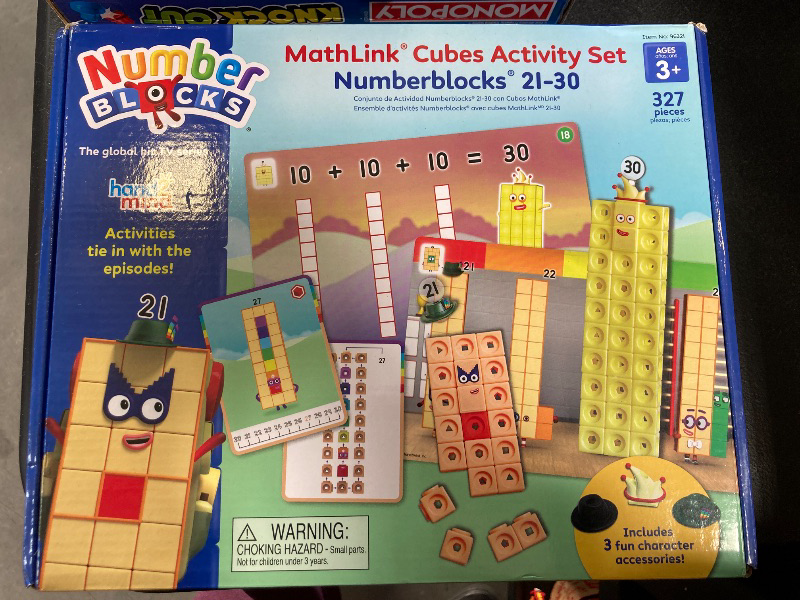 Photo 2 of hand2mind MathLink Cubes Numberblocks 21-30 Activity Set, 20 Preschool Learning Activities, Counting Blocks and Linking Cubes