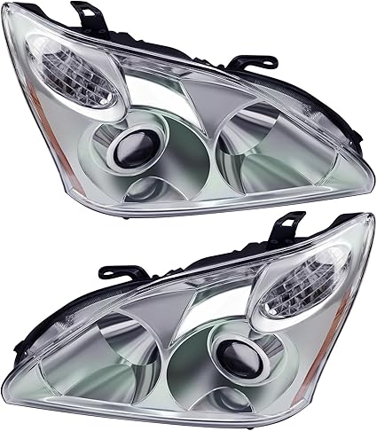 Photo 1 of Front Headlight, for Lexus RX330 RX350 RX400h 2004-2009 Halogen HID Headlights, LX2502135 LX2503135 811500E010 811100E010 Head Lamp Direct Replacement Assembly (Driver & Passenger Side)

