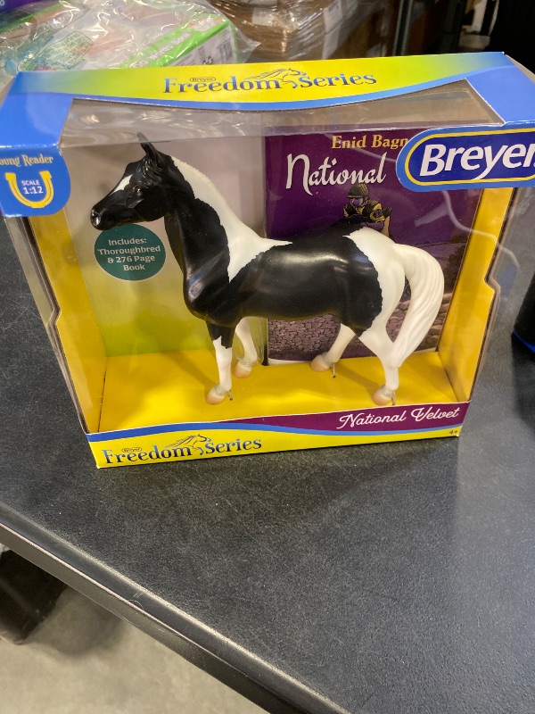 Photo 2 of Breyer 6180 National Velvet Horse Book Set and The Piebald Toy 1:12 Scale Model, Black and White