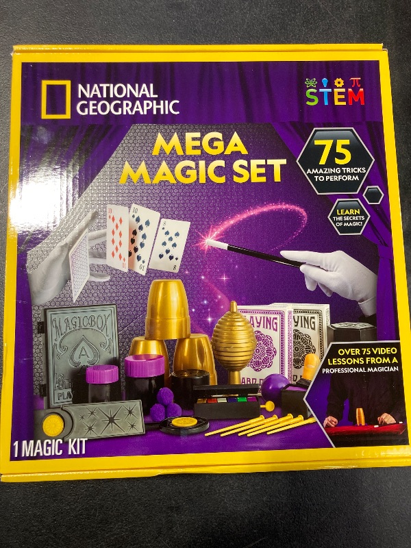 Photo 2 of NATIONAL GEOGRAPHIC Mega Magic Set - More Than 75 Magic Tricks for Kids to Perform with Step-by-Step Video Instructions for Each Trick Provided by a Professional Magician (Amazon Exclusive)