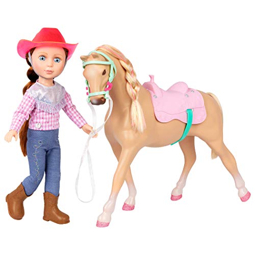 Photo 1 of Glitter Girls Dolls by Battat - 14-inch Poseable Equestrian Doll with Horse - Jaime & Jumper - Brown Hair & Blue Eyes - Riding Outfit with Cowgirl Hat