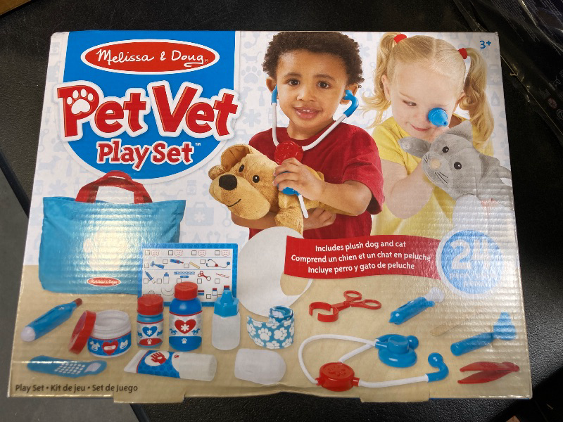 Photo 2 of Melissa & Doug Examine and Treat Pet Vet Play Set (24 pcs) - Kids Veterinary Play Set, Veterinarian Kit For Kids, STEAM Toy, Pretend Play Doctor Set For Kids Ages 3+