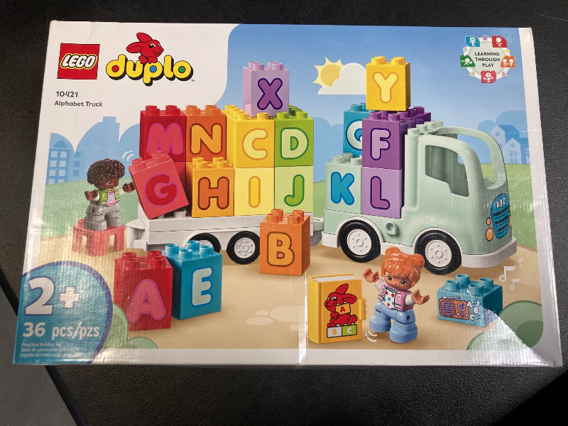 Photo 2 of LEGO DUPLO Town Alphabet Truck Toy - Toddler Learning & Educational Toys for Preschool, Ages 2+ - Alphabet Blocks for Boys & Girls - Baby Gift Ideas for Birthdays - 10421