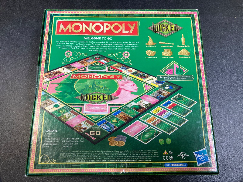 Photo 3 of Monopoly Wicked Edition Board Game | Inspired by The Motion Picture | Ages 8+ | 2 to 6 Players | 30 Mins. | Family Games for Kids, Teens, and Adults