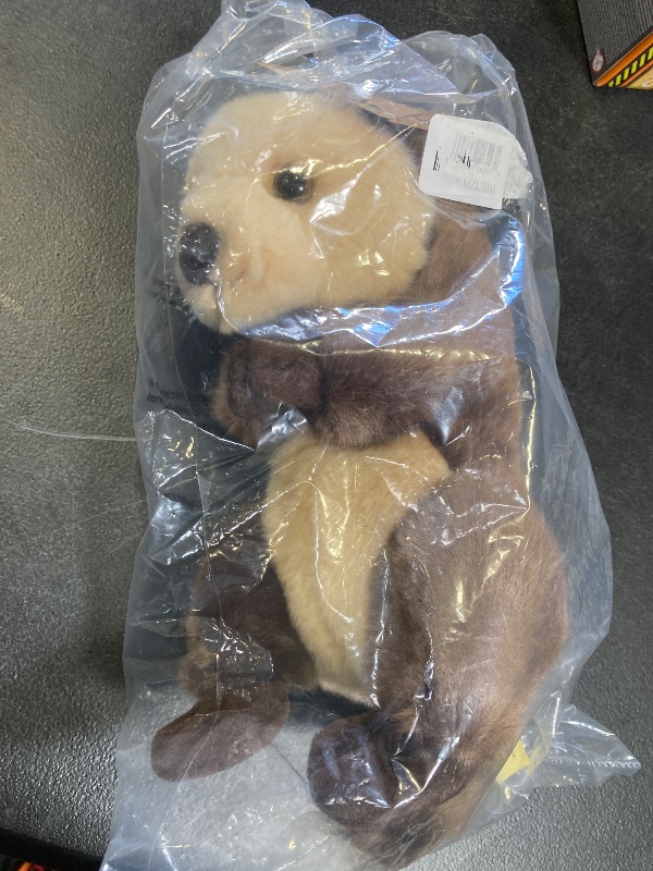 Photo 2 of Aurora® Realistic Miyoni® Sea Otter Stuffed Animal - Lifelike Detail - Cherished Companionship - Brown 10 Inches