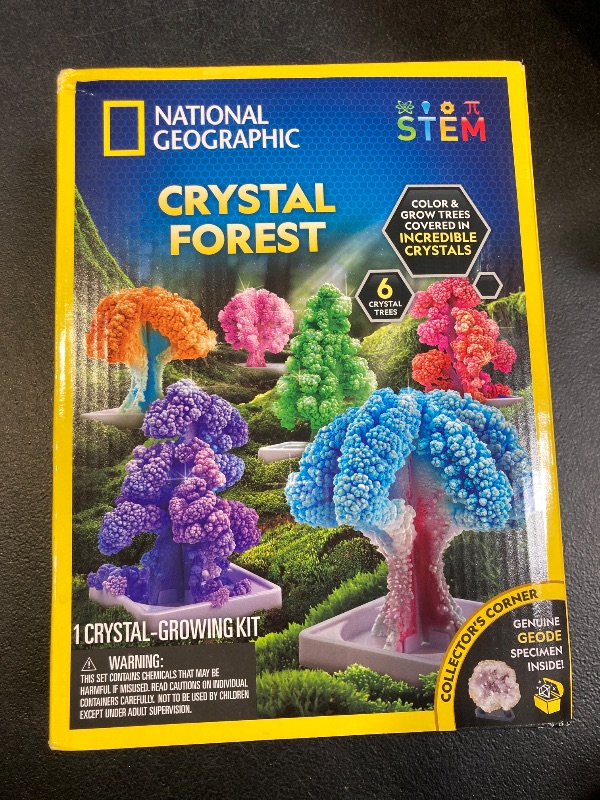 Photo 2 of National Geographic Craft Kits for Kids - Crystal Growing Kit, Grow 6 Crystal Trees in Just 6 Hours, Educational Craft Kit with Art Supplies, Geode Specimen, STEM Arts & Crafts Kit (Amazon Exclusive)