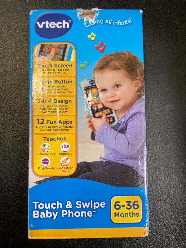 Photo 1 of VTech Touch and Swipe Baby Phone, Blue