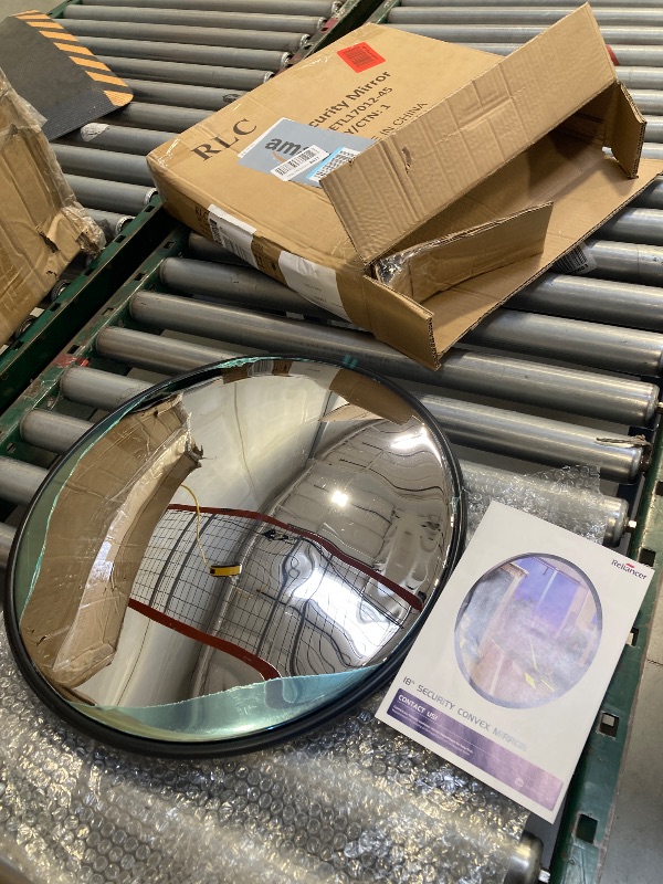 Photo 1 of RELIANCER 18" Convex Security Mirror Curved Safety Mirror Adjustable Traffic Road Mirror Safety Corner Mirror Blind Spot Mirror Parking Mirror For Garage Surveillance Mirror Indoor Outdoor Shop Office