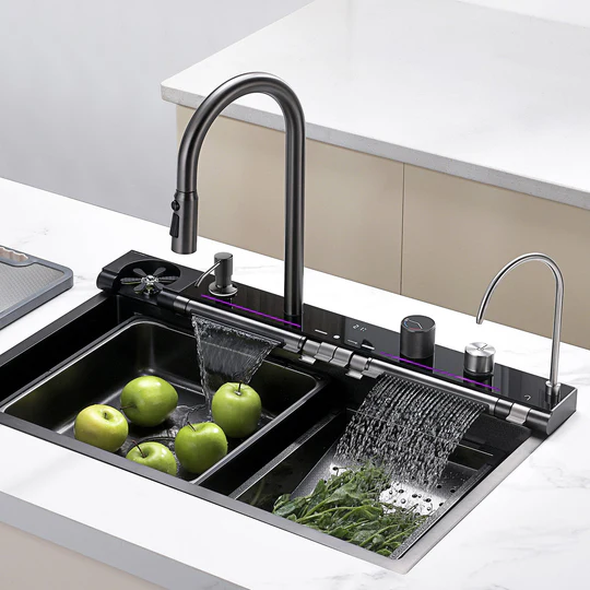 Photo 1 of Lefton Adjustable Waterfall Faucet Kitchen Sink -KS2207