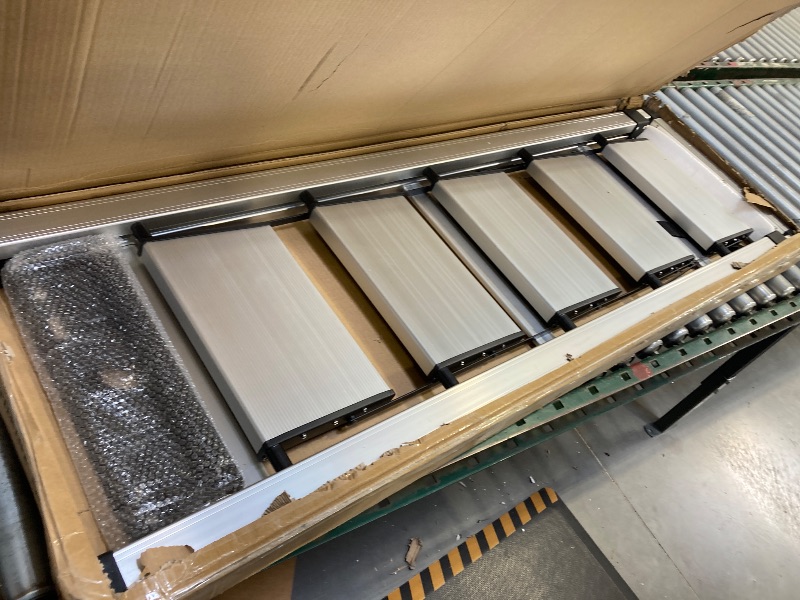 Photo 1 of XinSunho 5 Step Ladder, Retractable Handgrip Folding Step Stool with Anti-Slip Wide Pedal, Aluminum Stool Ladders 5 Steps, 330lbs Safety Household Ladder