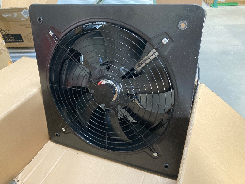 Photo 1 of  16-inch ventilation fan exhaust fan axial flow blower 750W industrial axial flow fan industrial ventilation exhaust fan bathroom kitchen wall-mounted low noise window axial flow black fan 