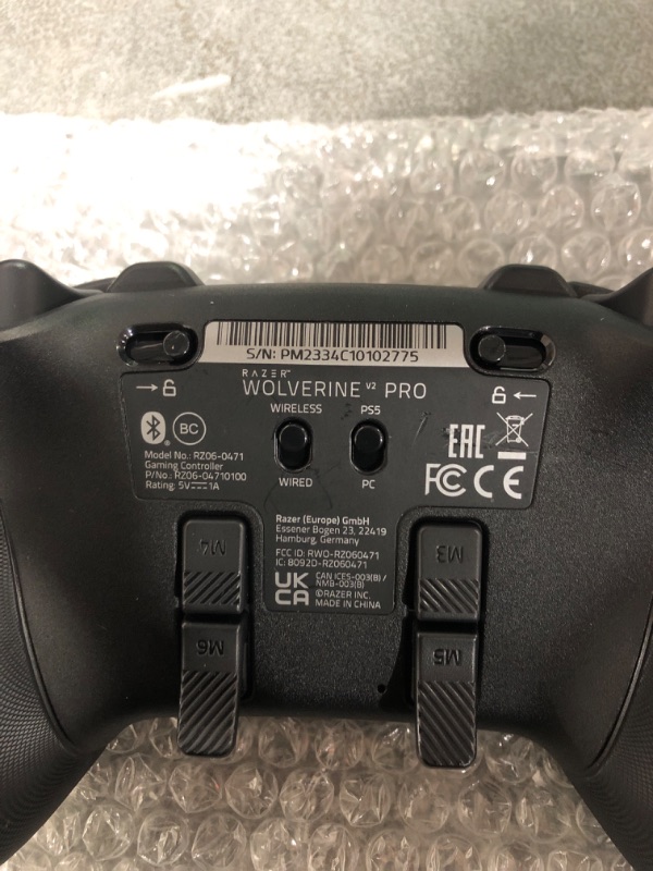 Photo 4 of Razer Wolverine V2 Pro Wireless Gaming Controller for PlayStation 5 / PS5, PC: Mecha-Tactile Action Buttons - 8-Way Microswitch D-Pad - HyperTrigger - 6 Remappable Buttons - Chroma RGB?? - Black