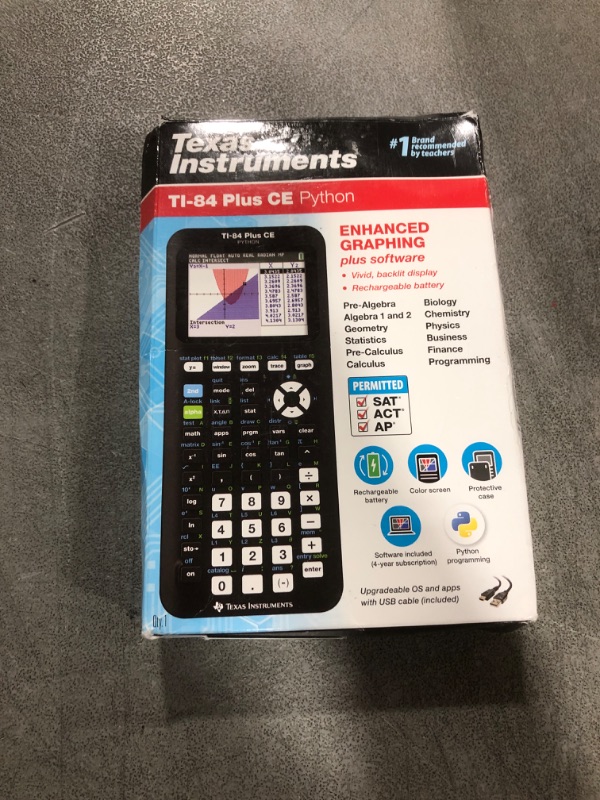 Photo 2 of Texas Instruments TI-84 Plus CE Color Graphing Calculator, Black