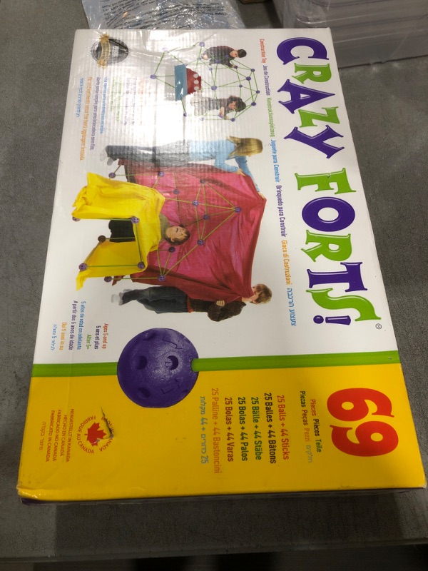 Photo 1 of Crazy Forts! 69 Piece Buildable Indoor/Outdoor Play Fort Playset, DIY, Build Your Own, STEAM toy , Purple