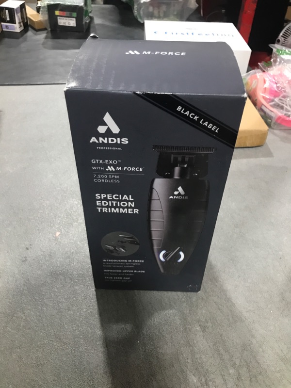 Photo 2 of Andis GTX-EXO Black Label Special Edition, Professional Lithium-ion Electric Beard & Hair Trimmer, M-Force Technology, Cordless, Included Charging Stand, Black