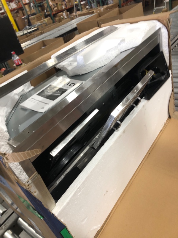 Photo 1 of Range Hood Insert/Built-in 36 Inch, Kitchen Hood with 980 CFM, 3-Speed, Ducted/Ductless Convertible Duct, Stainless Steel Kitchen Vent Hood/Gesture/Touch Control, 3 Pcs Baffle Filters with Handlebar