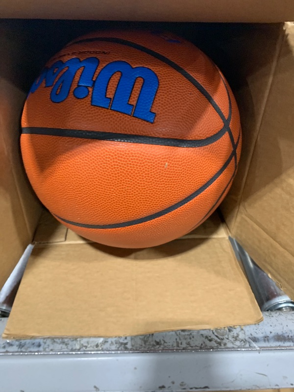 Photo 2 of WILSON Evolution Indoor Game Basketball, Royal, Scarlet, Size 6 - 28.5"