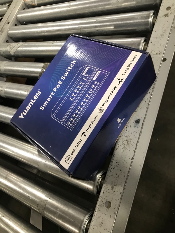 Photo 1 of YuanLey 8-Port PoE Switch Gigabit- Waterproof Outdoor Ethernet Unmanaged Network Switch 1000Mbps, 120W Built-in Power, IEEE802.3af/at Support and Plug & Play, Ideal for Outdoor Use