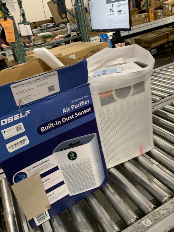 Photo 1 of Air Purifiers for Home Large Room, with Smart Mode, PM2.5 Air Quality Display, 22dB Sleep Mode, Aromatherapy, Cover Up to 1295 Ft² with 2X-Purification & 360°Air Outlet, HAP603, White
