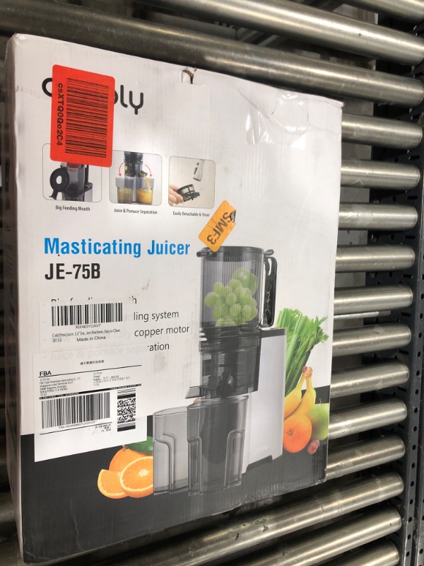 Photo 2 of Cold Press Juicer, 5.4" Wide Feed Chute Juice Extractor Machine with 400W, High Juice Yield, Slow Masticating Juicer for Whole Vegetables & Fruits