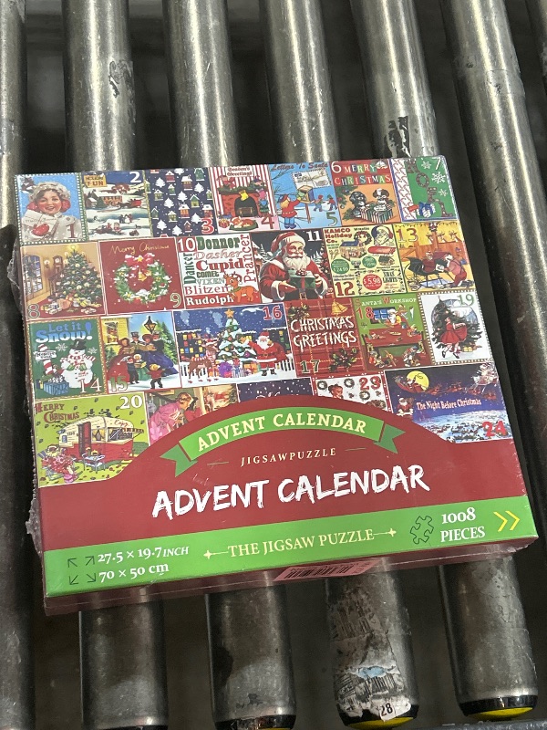 Photo 2 of Jigsaw Puzzle Advent Calendar 2024, Jigsaw Puzzles for Adults 1008 Piece, 24 Days Christmas Countdown Calendars Puzzles Game, Large 1008 pcs Artwork Gifts for Teens Adults Families 27.5” x 19.7”