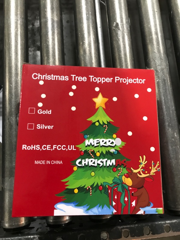 Photo 1 of Christmas Tree Toppers Lighted with 4 Projection Modes, Christmas Santa Claus Tree Topper with Built-in LED Rotating Lights,3D Fun Projection for Xmas Party Holiday Decorations,Gold